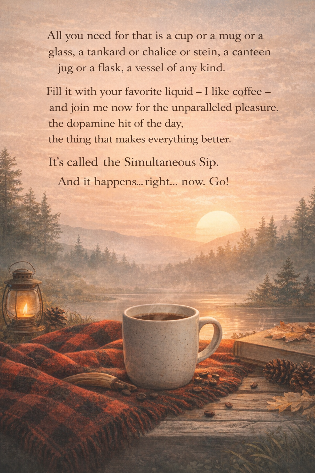 Quote card related to the Simultaneous Sip ritual